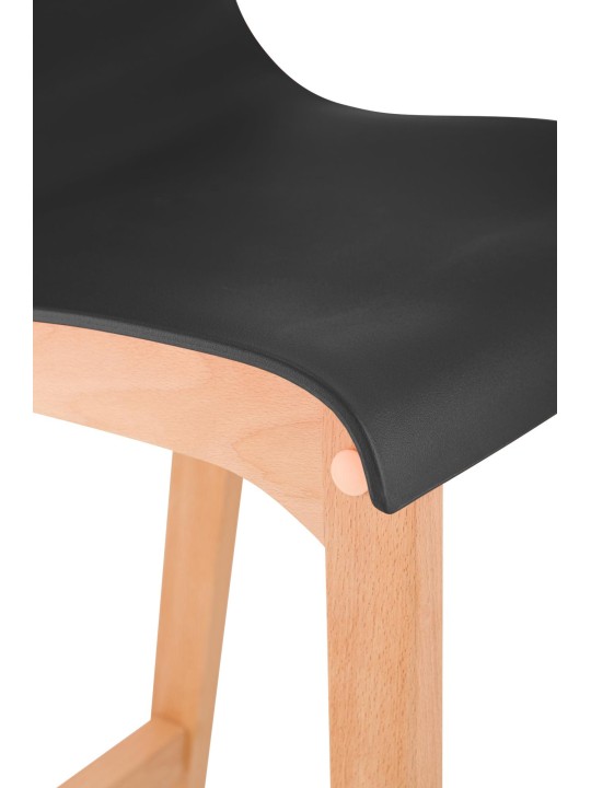 Tabouret de bar Hoover Natura structure 4 pieds, noir Tabouret de bar Hoover Natura structure 4 pieds, noir
