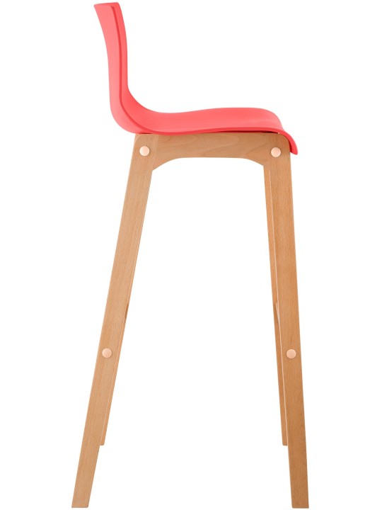 Tabouret de bar Hoover Natura structure 4 pieds, rouge Tabouret de bar Hoover Natura structure 4 pieds, rouge