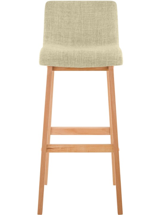 Lot de 2 tabourets de bar Hoover tissu Natura, crème