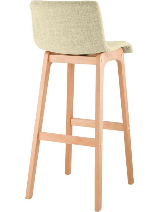Lot de 2 tabourets de bar Hoover tissu Natura, crème