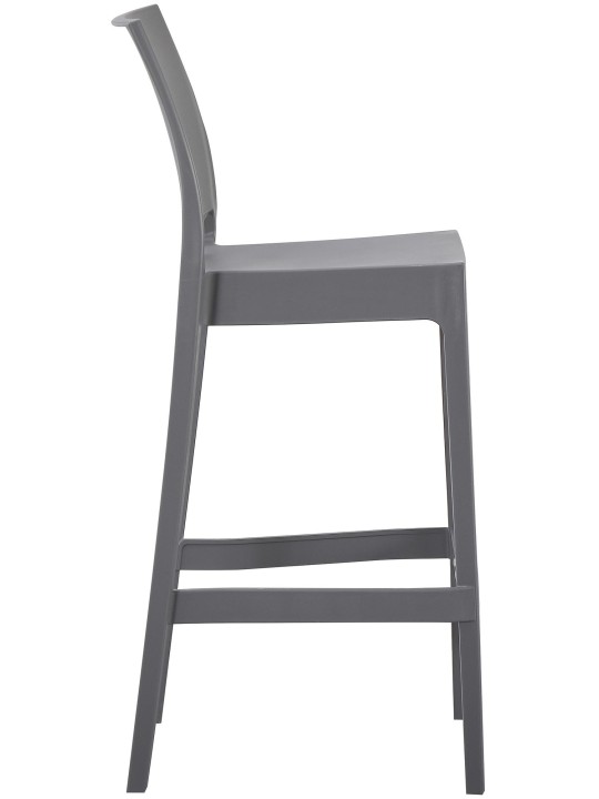 Tabouret de bar Flamur, gris foncé