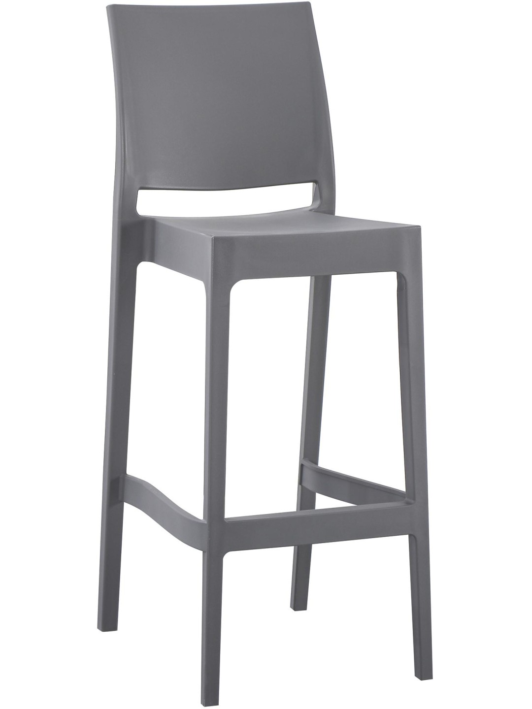 Tabouret de bar Flamur, gris foncé