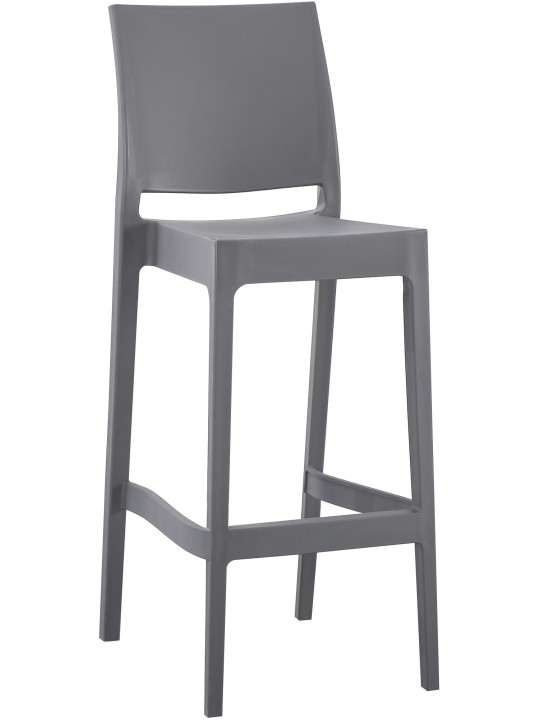 Tabouret de bar Flamur, gris foncé