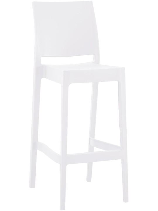 Tabouret de bar Flamur, blanc