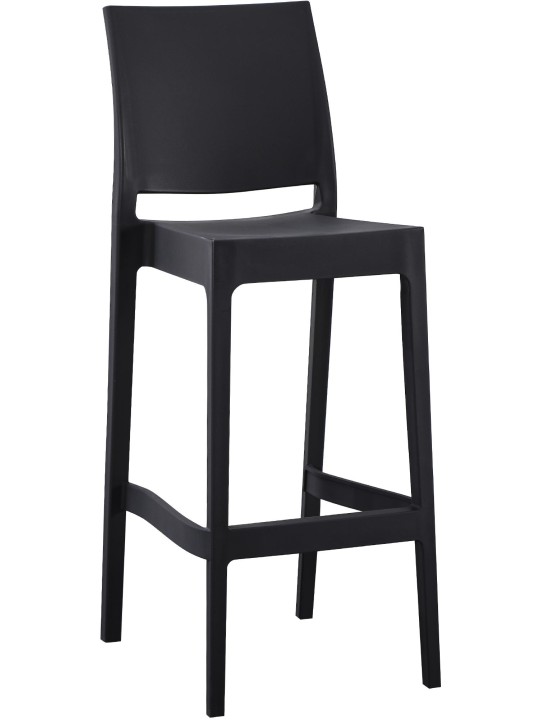 Tabouret de bar Flamur, noir