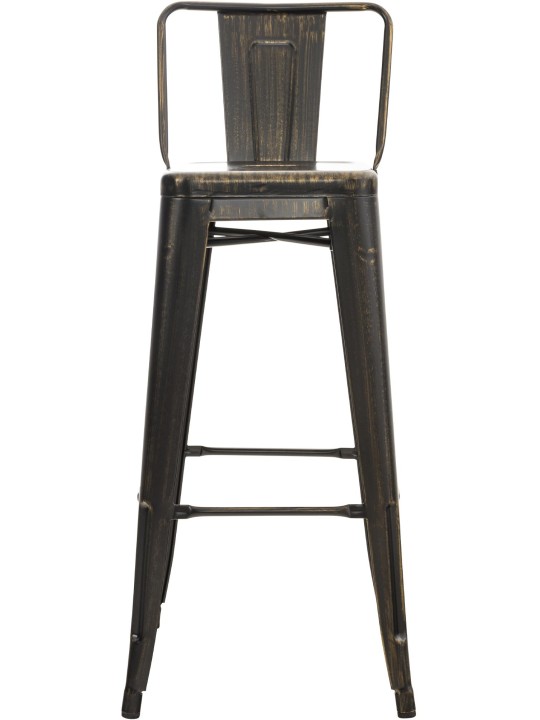 Tabouret de bar Mason antique, noir-or