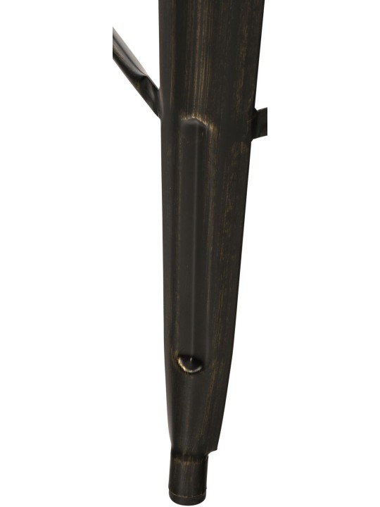 Tabouret de bar Mason antique, noir-or