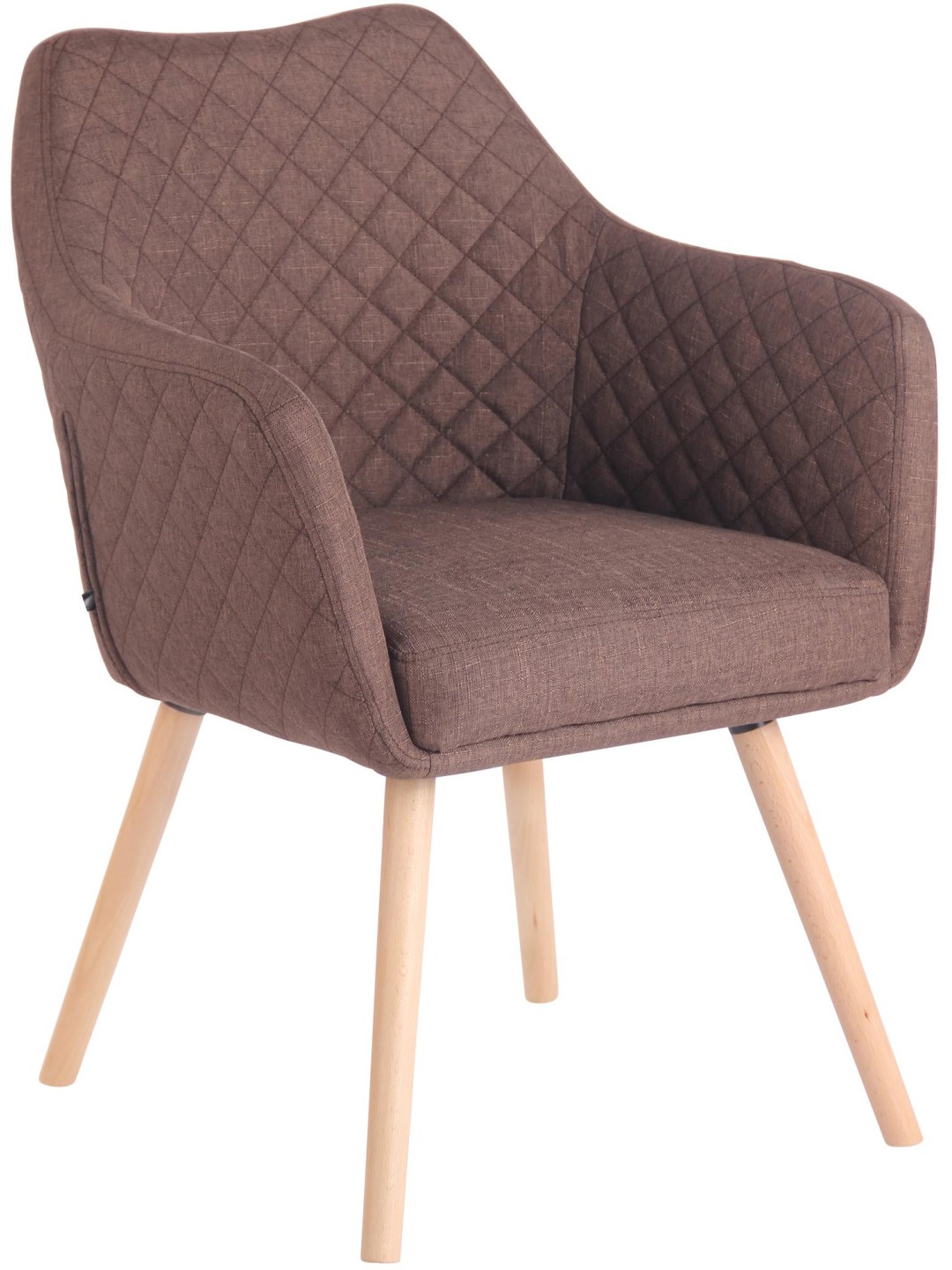 Chaise de salle à manger Gent tissu natura, marron