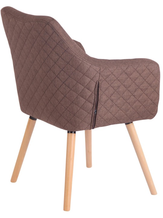 Chaise de salle à manger Gent tissu natura, marron