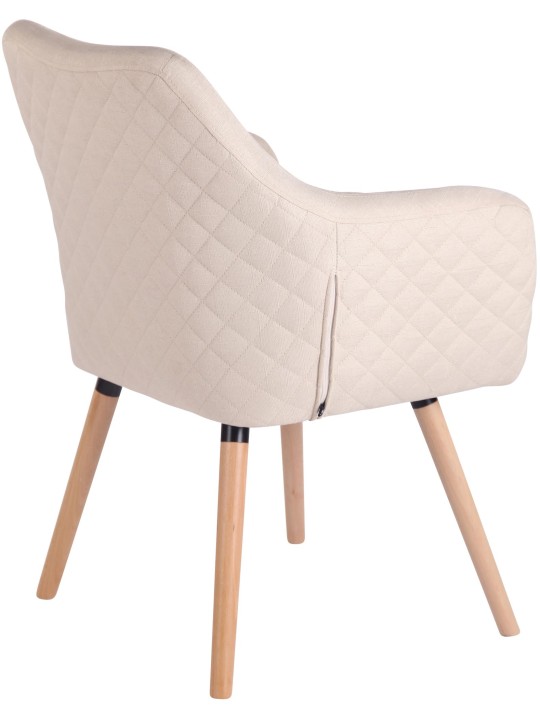 Chaise de salle à manger Gent tissu natura, crème
