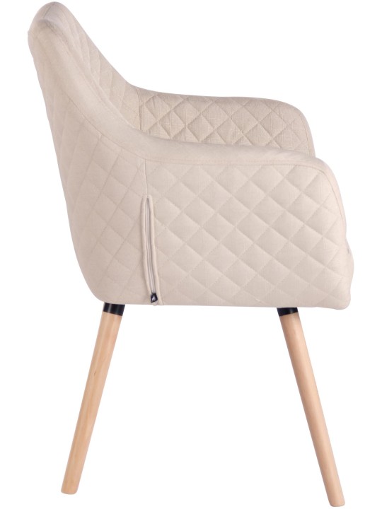 Chaise de salle à manger Gent tissu natura, crème