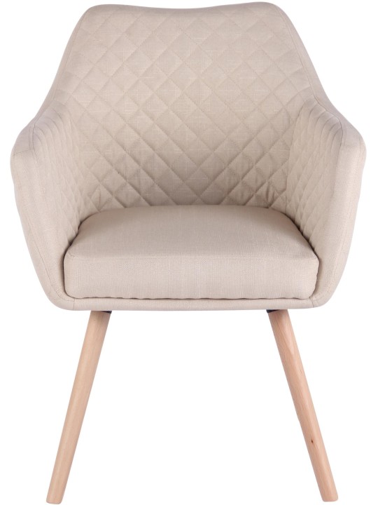 Chaise de salle à manger Gent tissu natura, crème