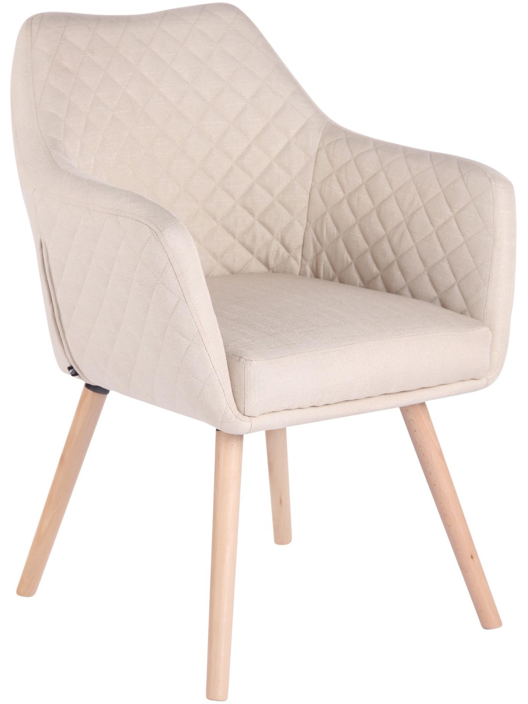 Chaise de salle à manger Gent tissu natura, crème
