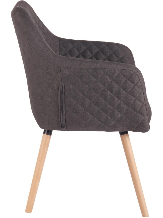 Chaise de salle à manger Gent tissu natura, gris foncé Chaise de salle à manger Gent tissu natura, gris foncé
