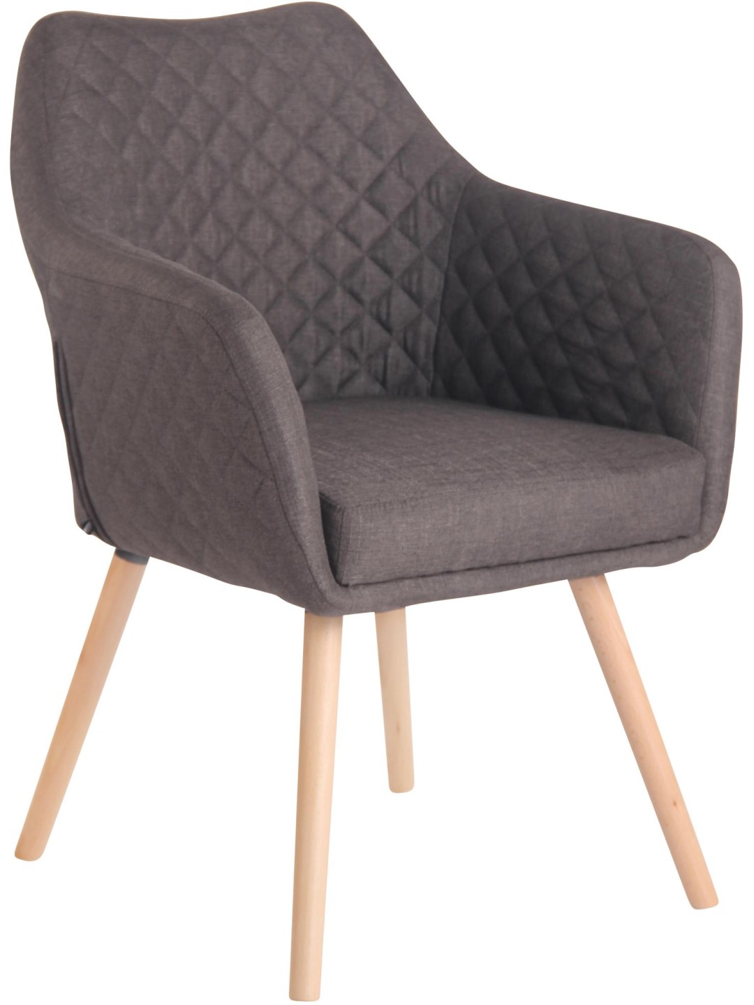 Chaise de salle à manger Gent tissu natura, gris foncé