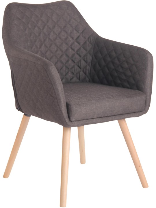Chaise de salle à manger Gent tissu natura, gris foncé Chaise de salle à manger Gent tissu natura, gris foncé