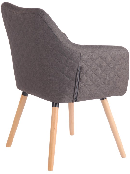 Chaise de salle à manger Gent tissu natura, gris foncé Chaise de salle à manger Gent tissu natura, gris foncé