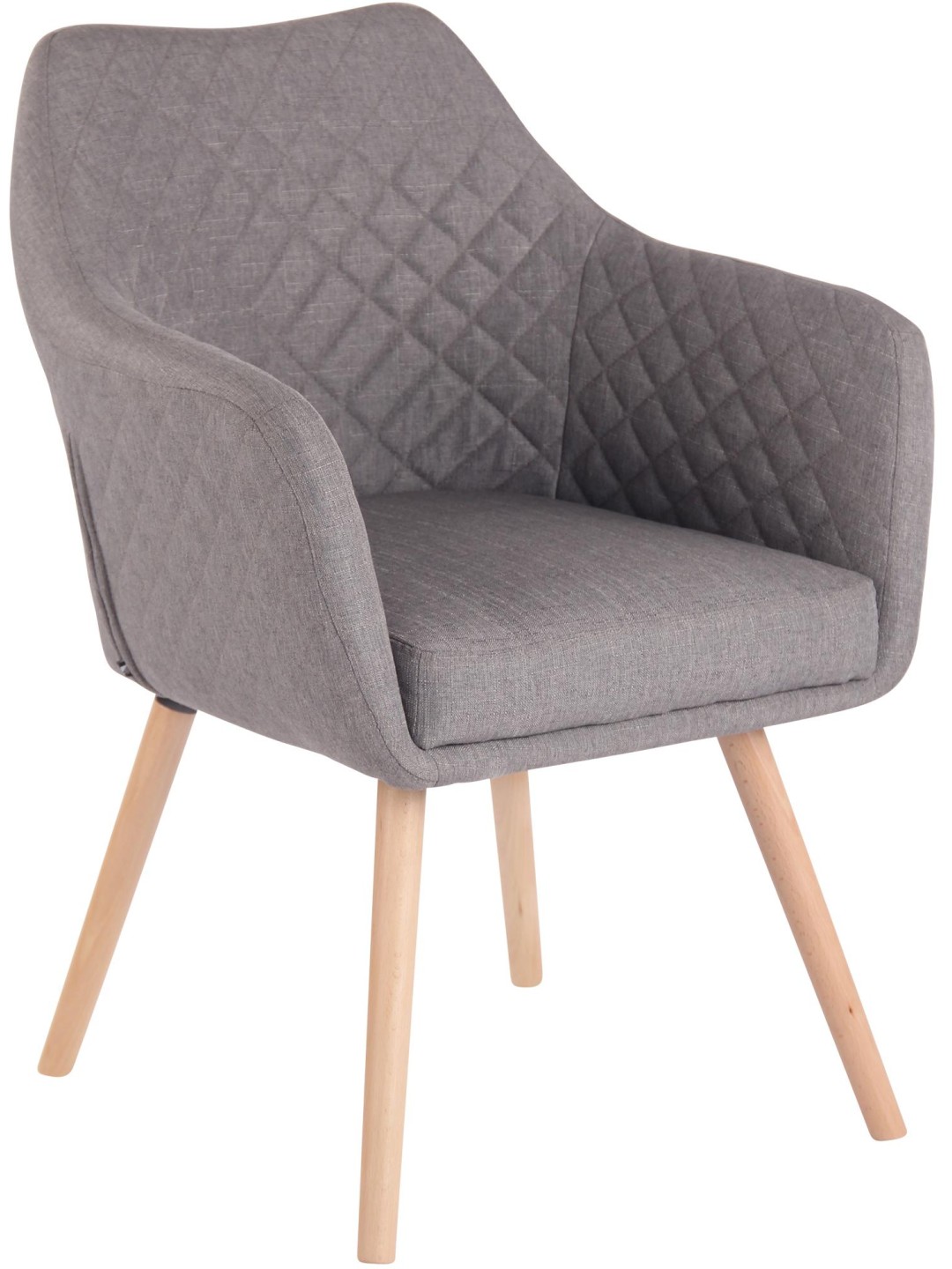 Chaise de salle à manger Gent tissu natura, gris