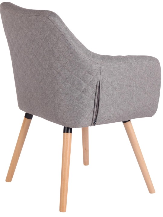 Chaise de salle à manger Gent tissu natura, gris