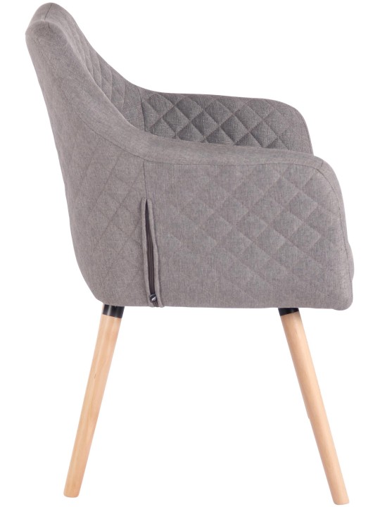 Chaise de salle à manger Gent tissu natura, gris