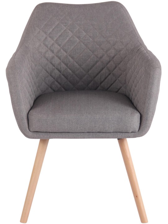 Chaise de salle à manger Gent tissu natura, gris