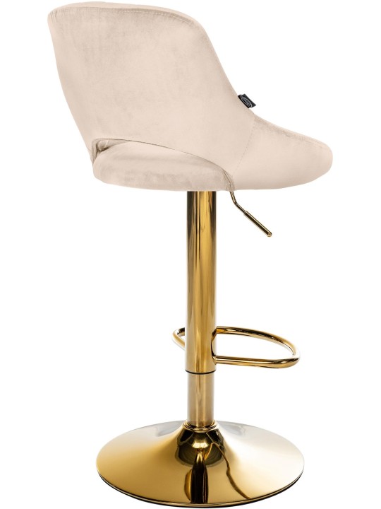 Lot de 2 tabourets de bar Milet velours G, crème Lot de 2 tabourets de bar Milet velours G, crème