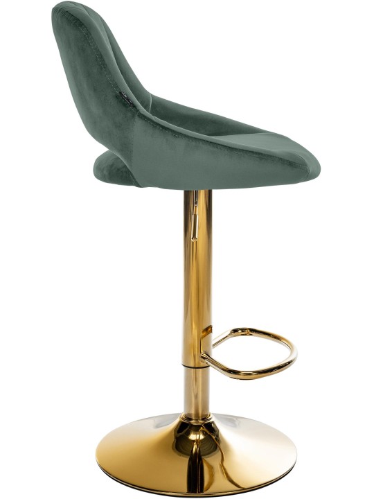Lot de 2 tabourets de bar Milet Velours G, vert