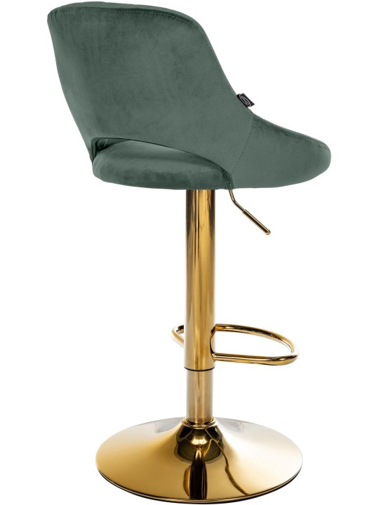 Lot de 2 tabourets de bar Milet Velours G, vert