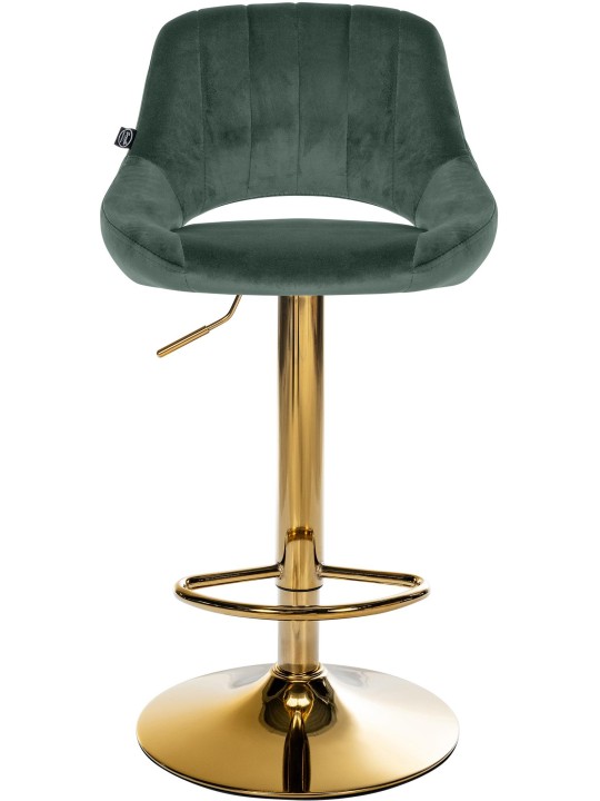 Lot de 2 tabourets de bar Milet Velours G, vert