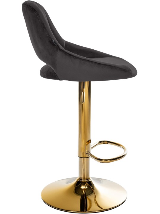 Lot de 2 tabourets de bar Milet Velours G, noir Lot de 2 tabourets de bar Milet Velours G, noir