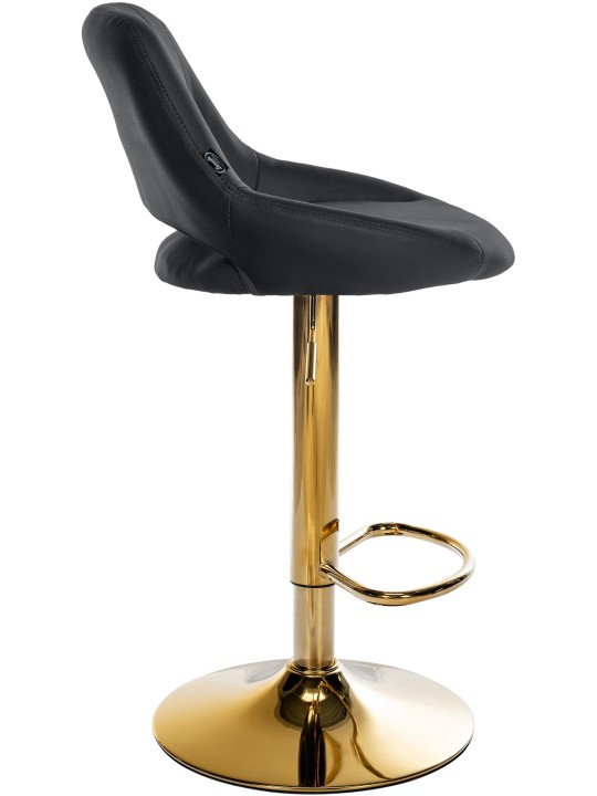 Lot de 2 tabourets de bar Milet simili cuir G, noir Lot de 2 tabourets de bar Milet simili cuir G, noir