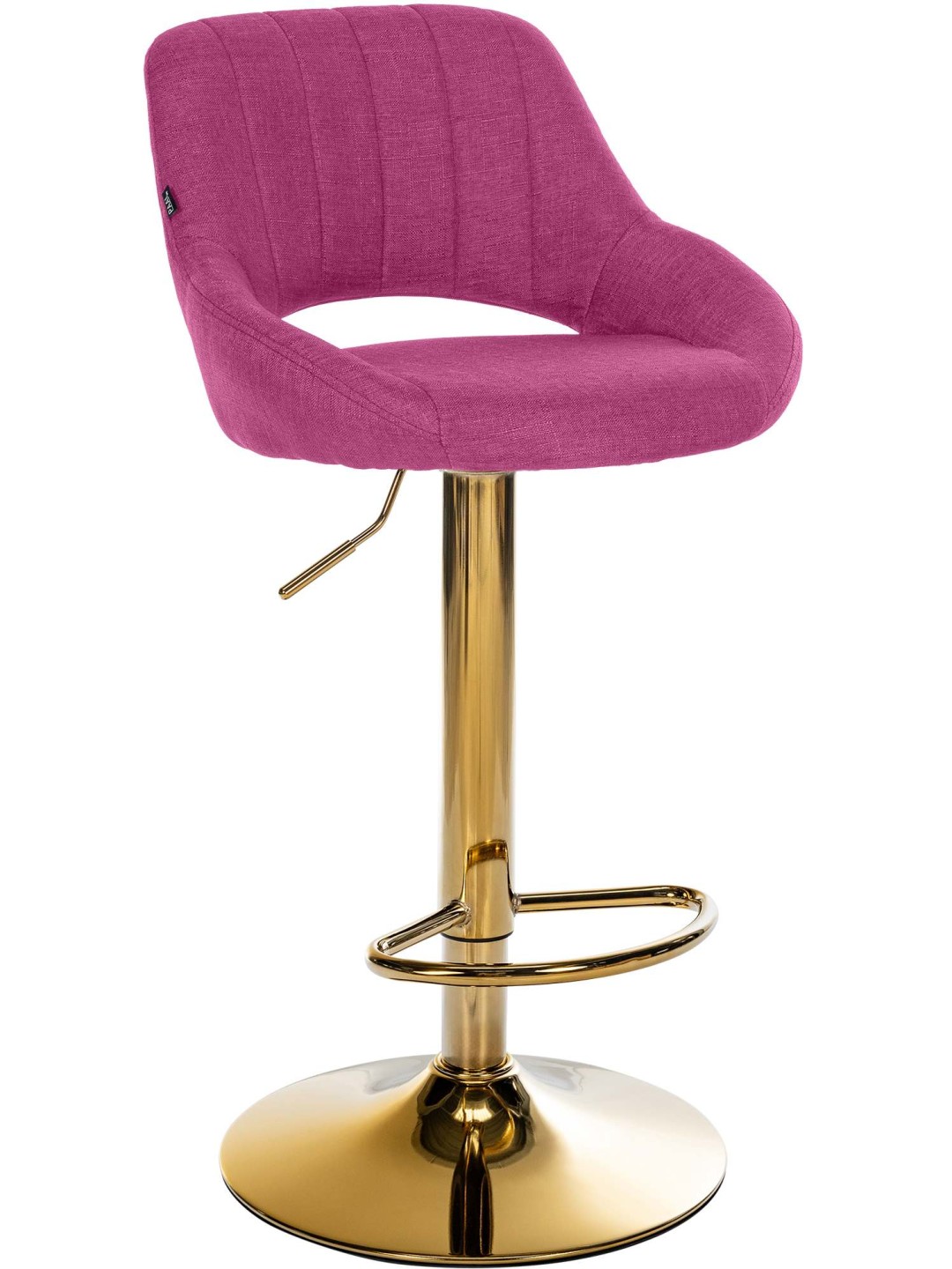 Tabouret de bar Milet tissu or, lilas