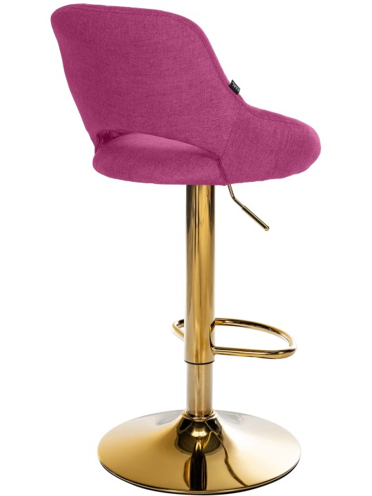 Tabouret de bar Milet tissu or, lilas