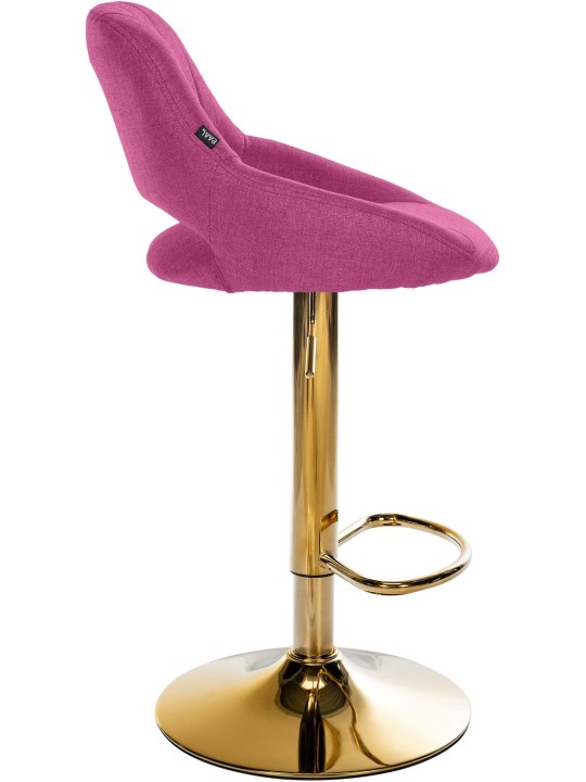 Tabouret de bar Milet tissu or, lilas