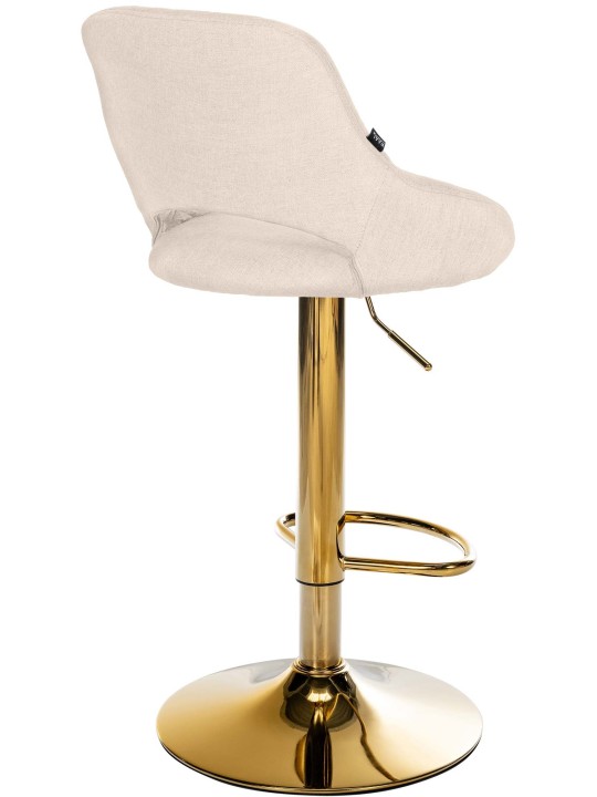 Tabouret de bar Milet tissu or, crème Tabouret de bar Milet tissu or, crème