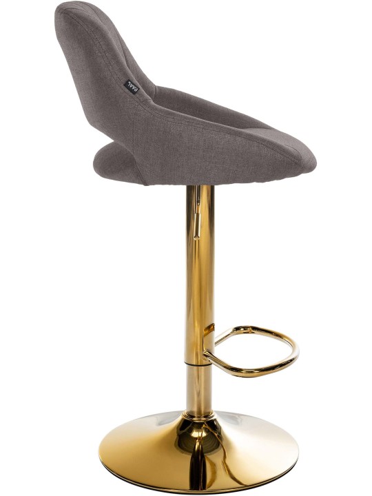Tabouret de bar Milet tissu or, gris foncé Tabouret de bar Milet tissu or, gris foncé