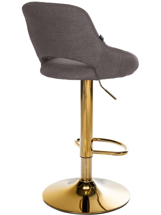 Tabouret de bar Milet tissu or, gris foncé Tabouret de bar Milet tissu or, gris foncé