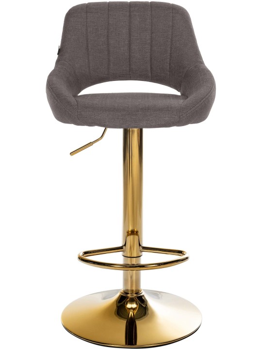 Lot de 2 tabourets de bar Milet tissu G, gris foncé Lot de 2 tabourets de bar Milet tissu G, gris foncé