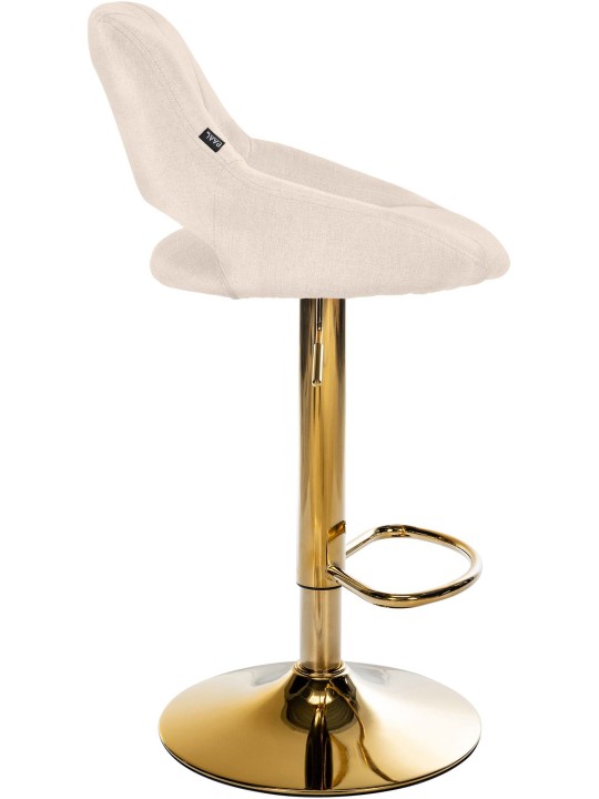 Lot de 2 tabourets de bar Milet tissu G, crème Lot de 2 tabourets de bar Milet tissu G, crème