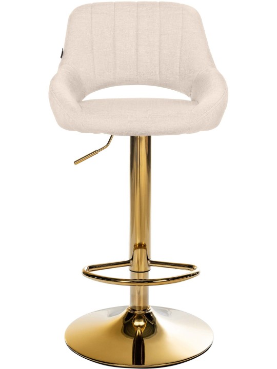 Lot de 2 tabourets de bar Milet tissu G, crème Lot de 2 tabourets de bar Milet tissu G, crème