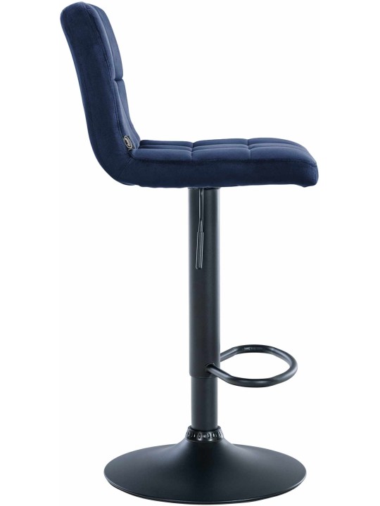 Tabouret de bar velours Pérou, bleu Tabouret de bar velours Pérou, bleu