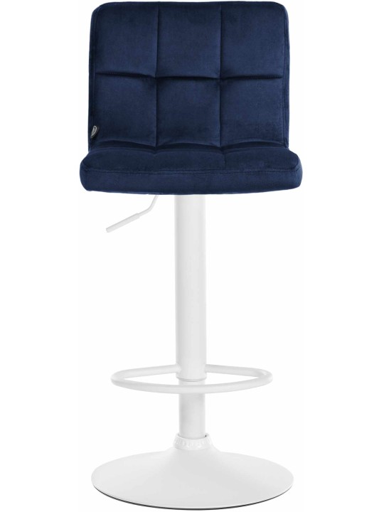 Tabouret de bar velours Pérou, bleu