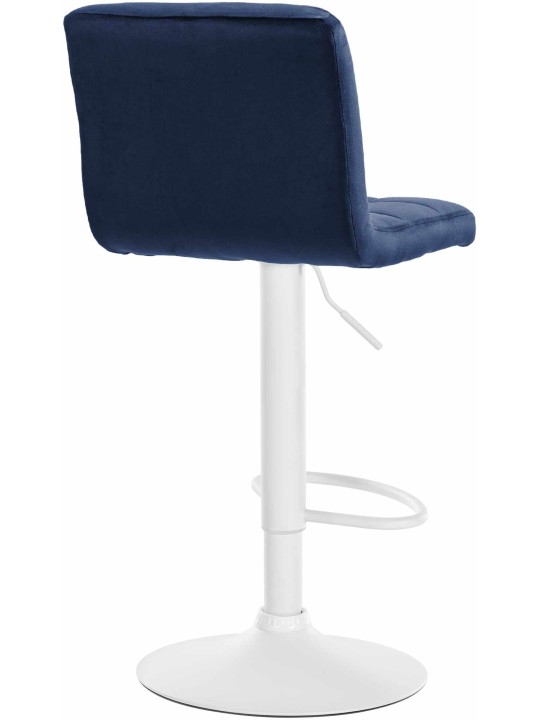 Tabouret de bar velours Pérou, bleu