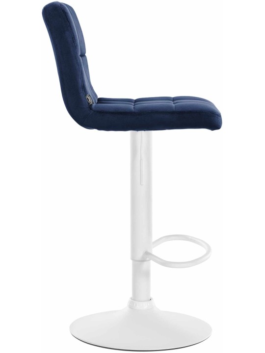 Tabouret de bar velours Pérou, bleu