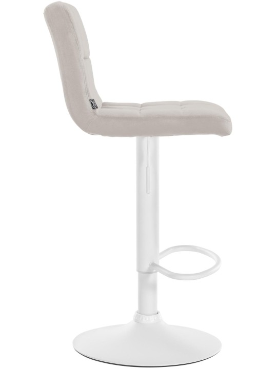 Tabouret de bar velours Pérou, crème Tabouret de bar velours Pérou, crème