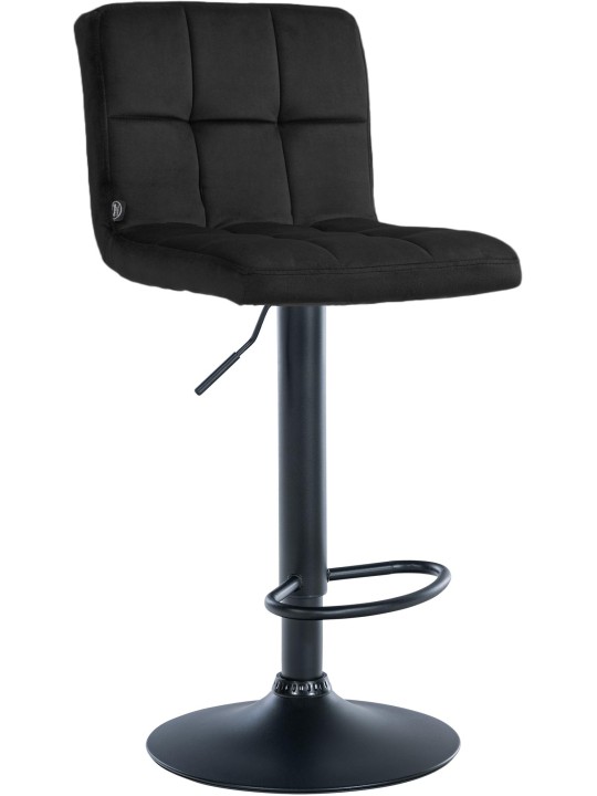 Tabouret de bar velours Pérou, noir Tabouret de bar velours Pérou, noir