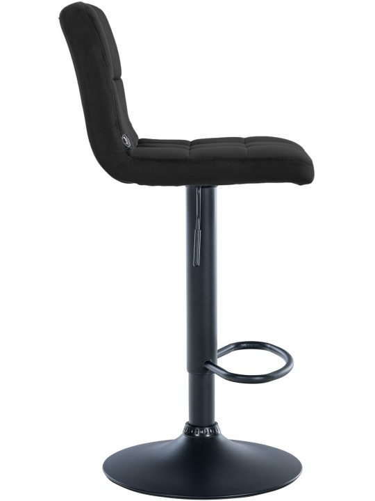 Tabouret de bar velours Pérou, noir Tabouret de bar velours Pérou, noir
