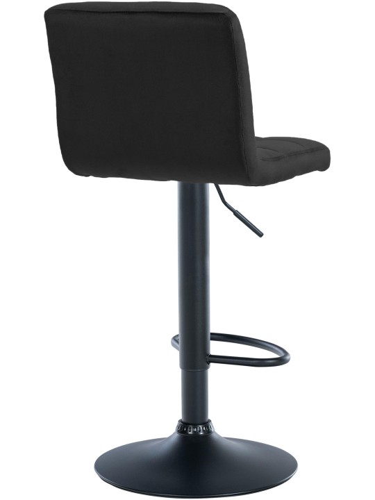 Tabouret de bar velours Pérou, noir Tabouret de bar velours Pérou, noir