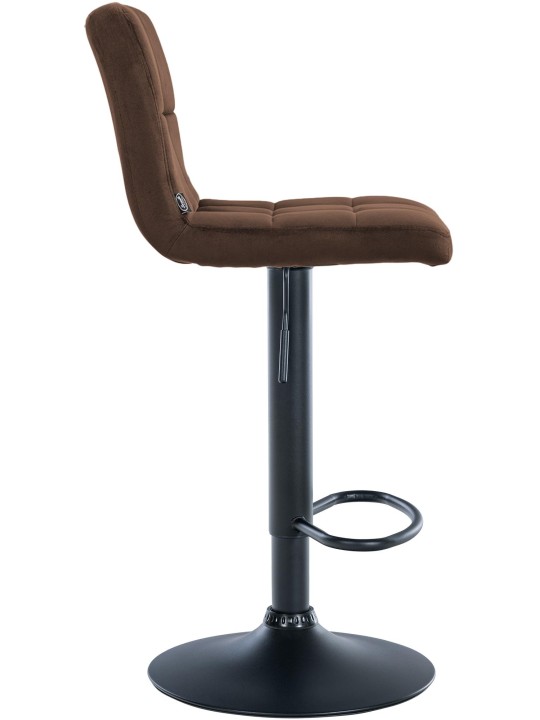 Tabouret de bar velours Pérou, brun Tabouret de bar velours Pérou, brun