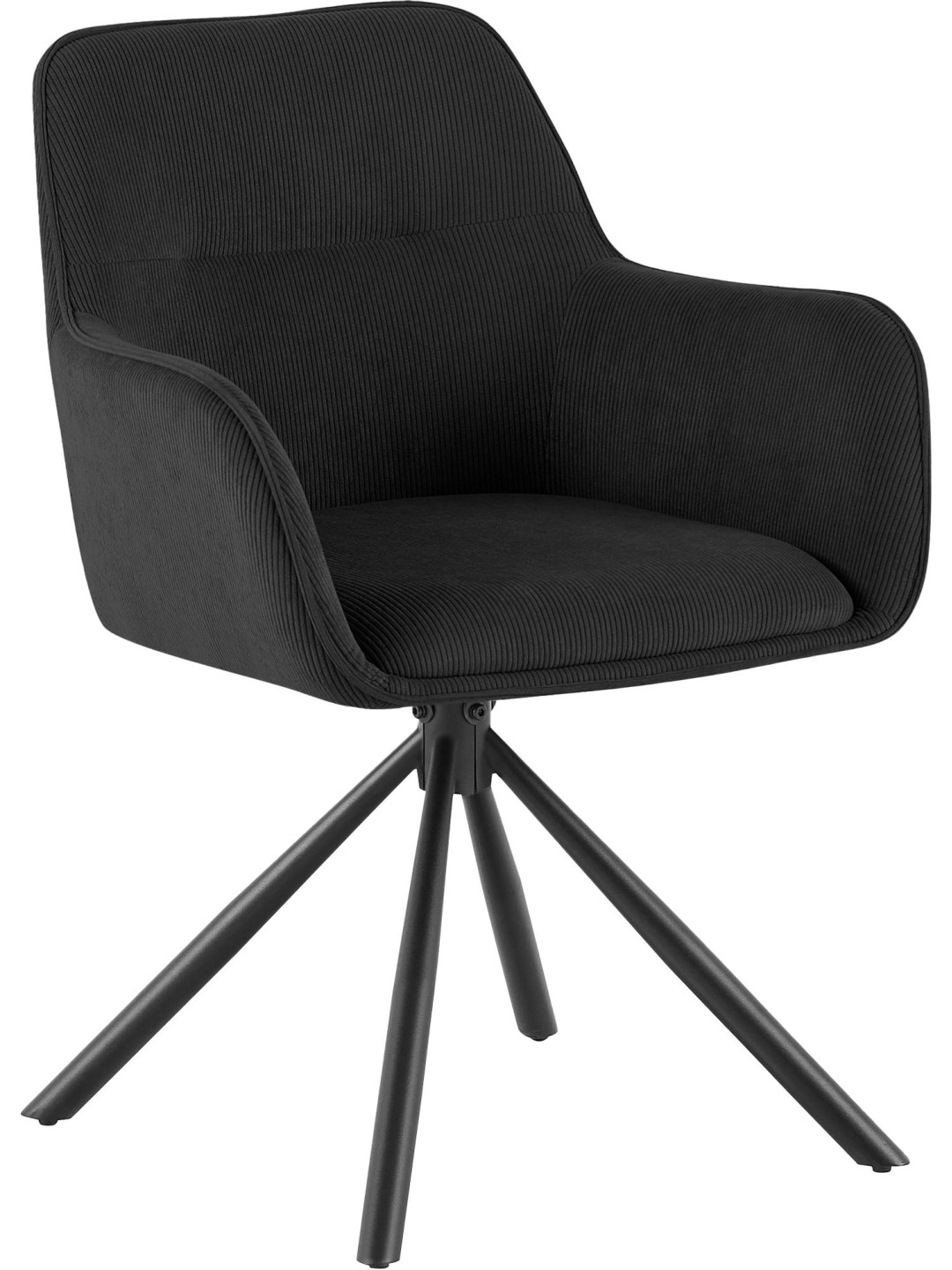 Chaise Tipton Cord, noir